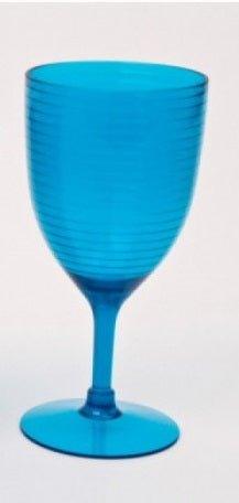 Acrylic Wine Glasses  1 x Green 1 x Blue