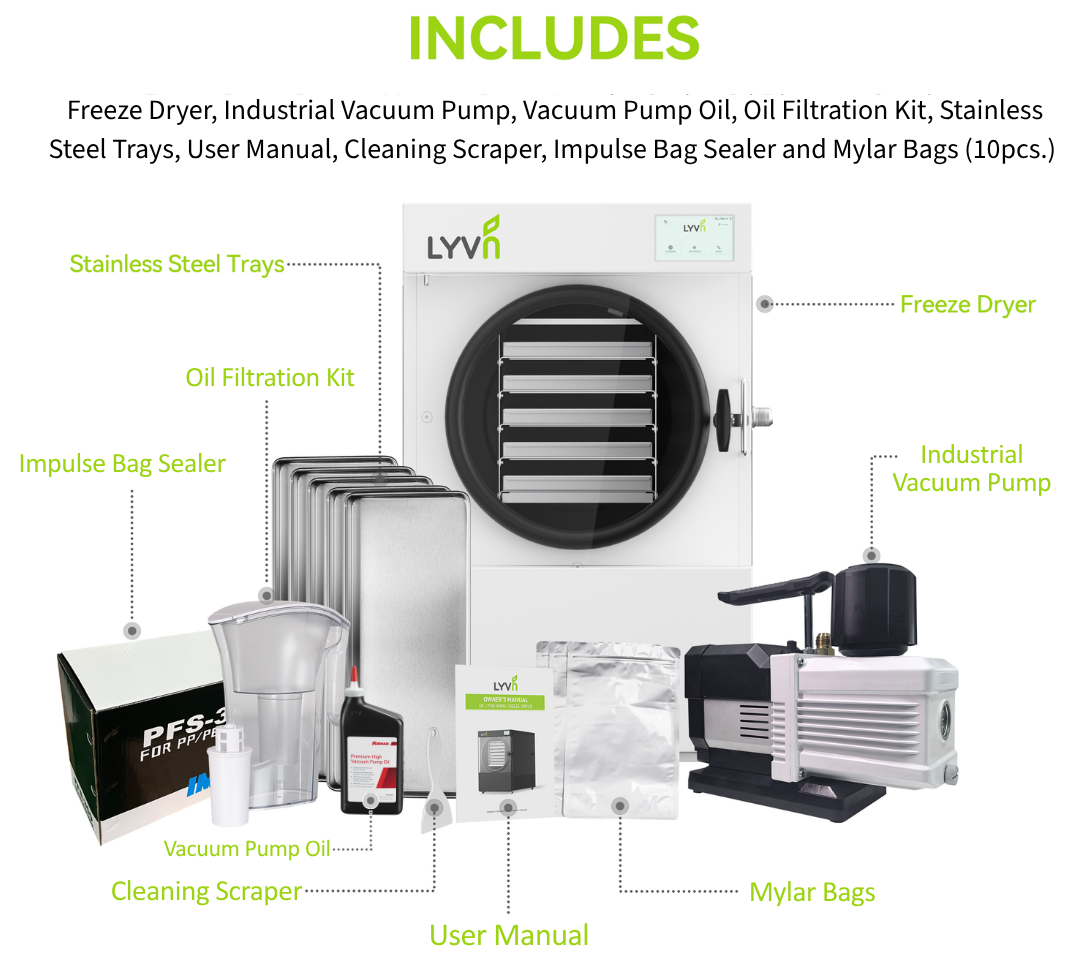 LYVN™ Commercial Freeze Dryer Medium White, 5 Tray Model