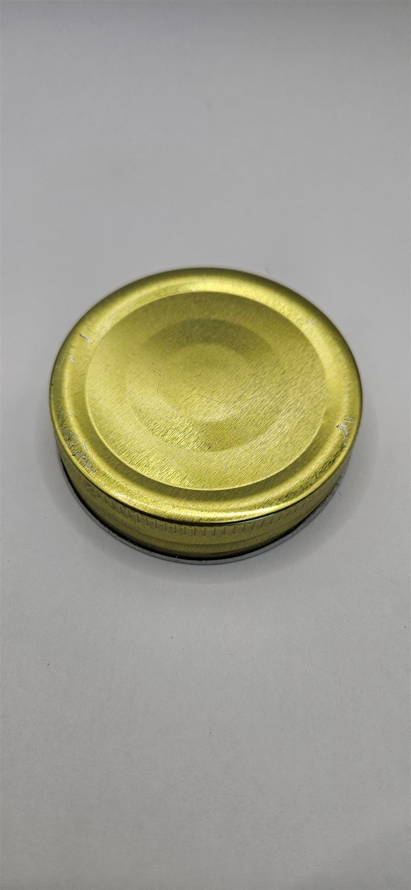 Lid One Piece REGULAR Mouth 70mm Gold Pop Lid I'm Imperfect'