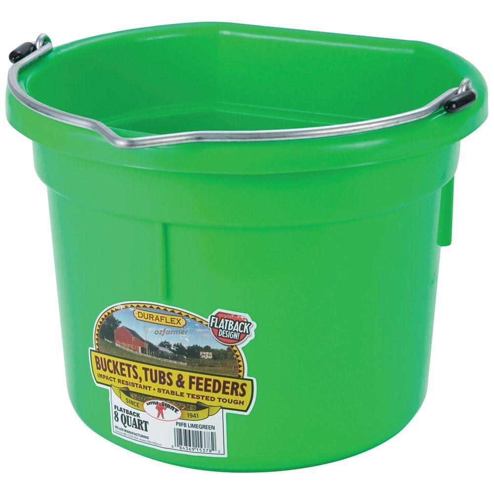 Bucket Plastic Flat Back 19L GREEN - OzFarmer