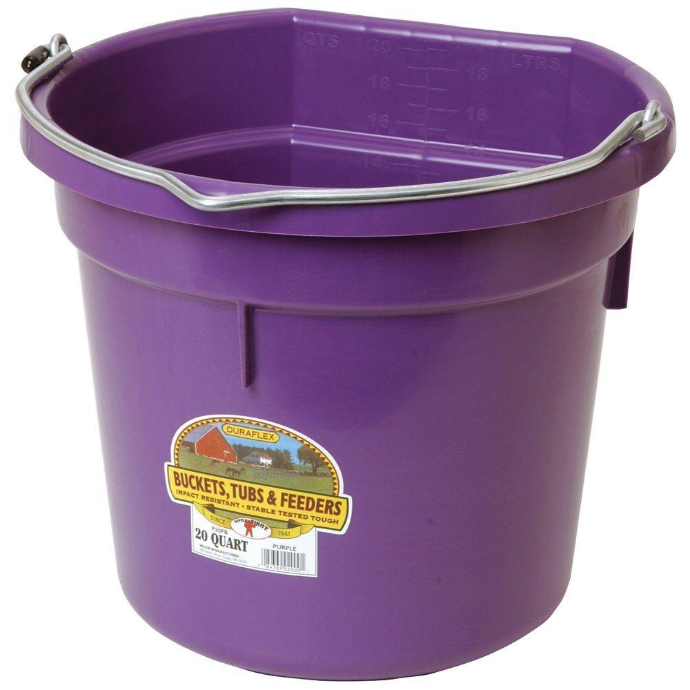 Bucket Plastic Flat Back 19L PURPLE - OzFarmer