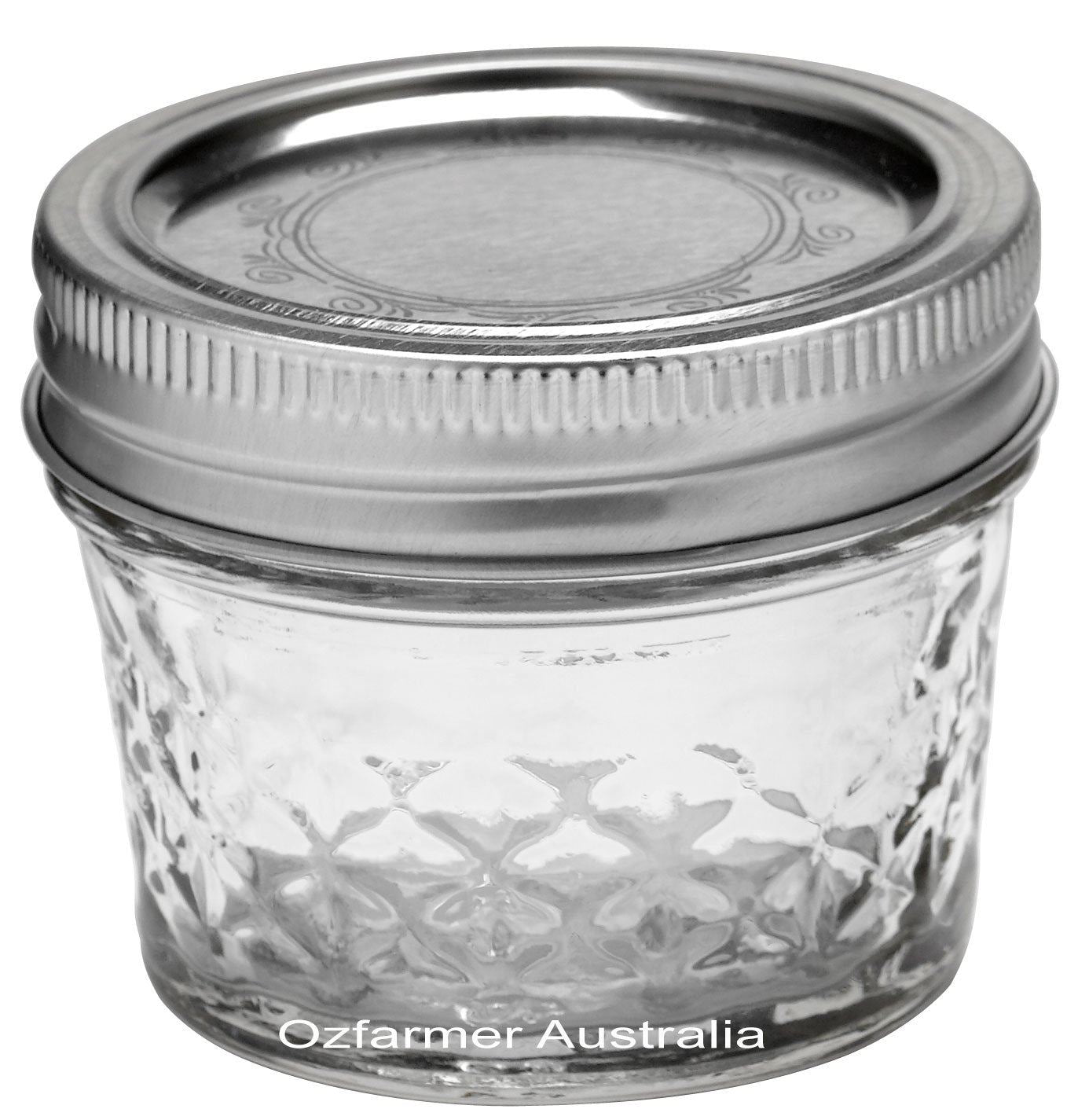 4 x 4oz Quilted Jam Jars and Lids Ball Mason