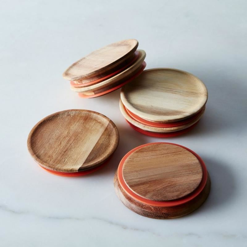 Medium Wooden Lids with Seal to Suit Weck Jars Multi Pack 6