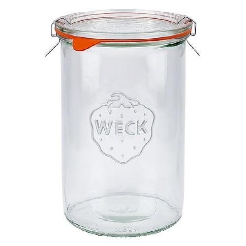 6 X 1000ml WECK Sturzglas Jar COMPLETE
