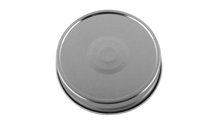 70mm SCREW TOP Lid with Hi-Heat Plastisol and safety button SILVER