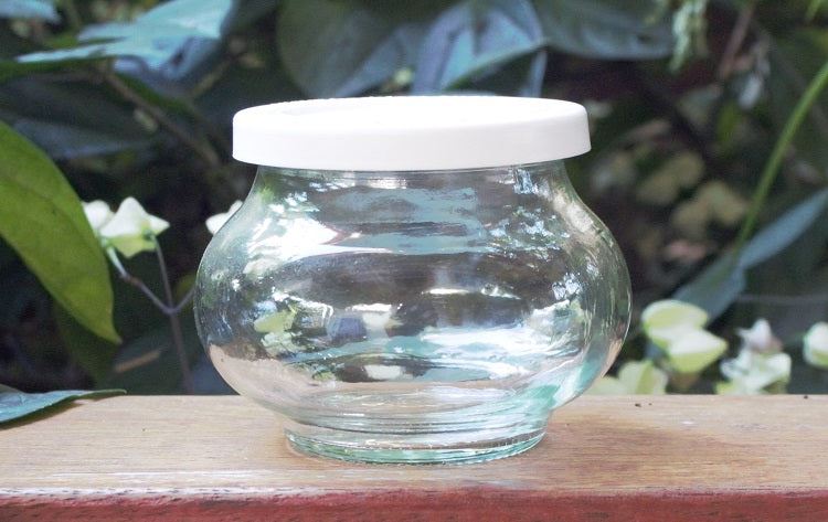 1 x 220ml Deco Jar with WHITE STORAGE LID