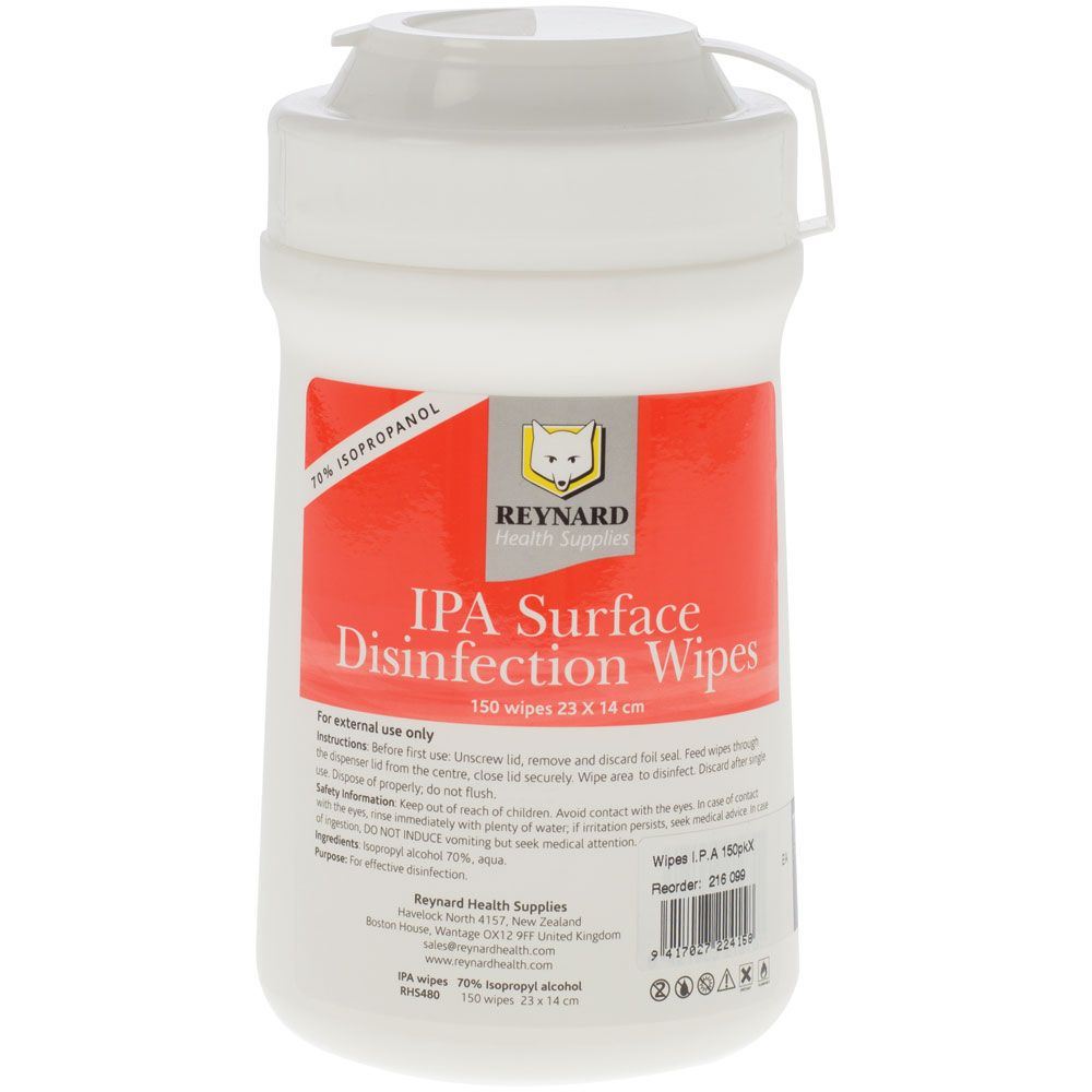 Isopropyl Alcohol Wipes 150-Pack Dispenser
