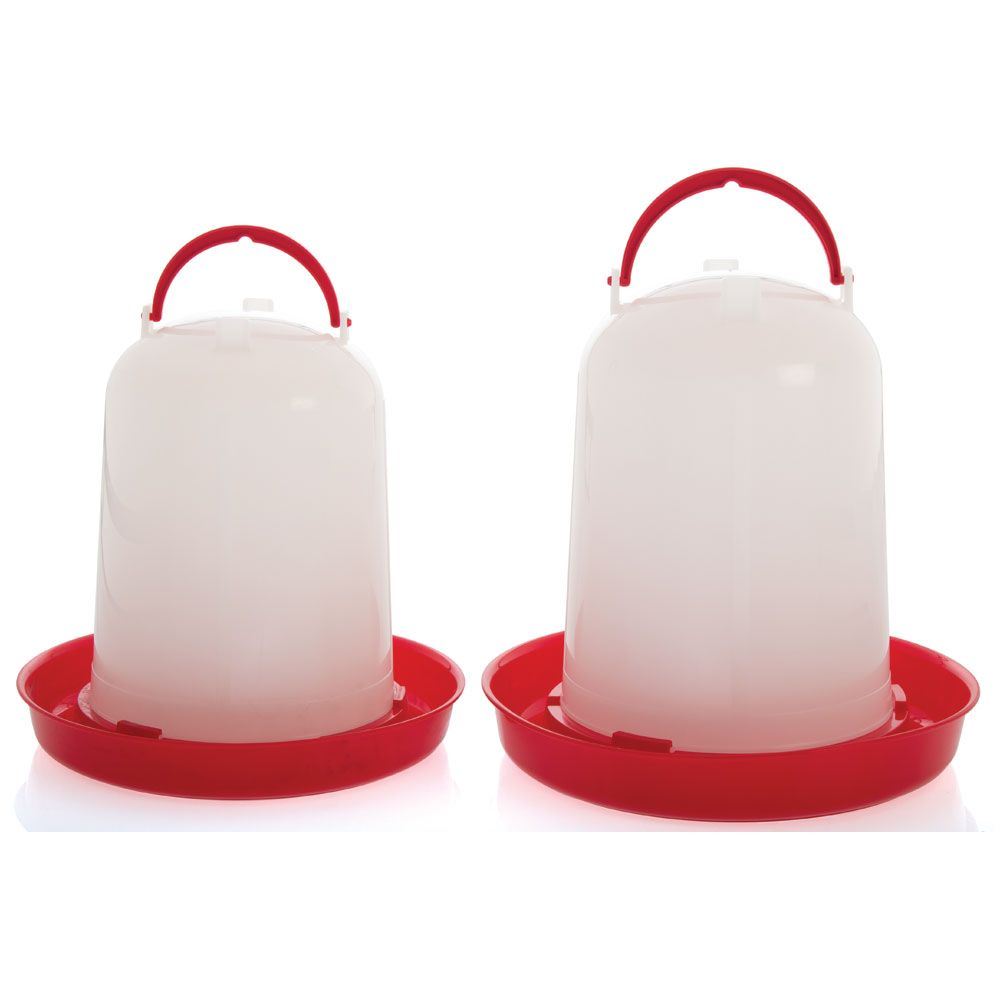 Poultry Drinker Bottom-fill 8L red