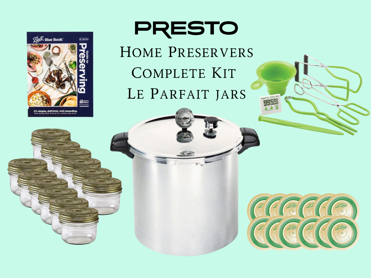 Complete Presto Kit for Home Preservers – Le Parfait Jars