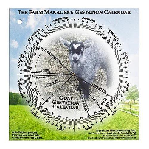 Gestation Calendar Goats Kidding - OzFarmer