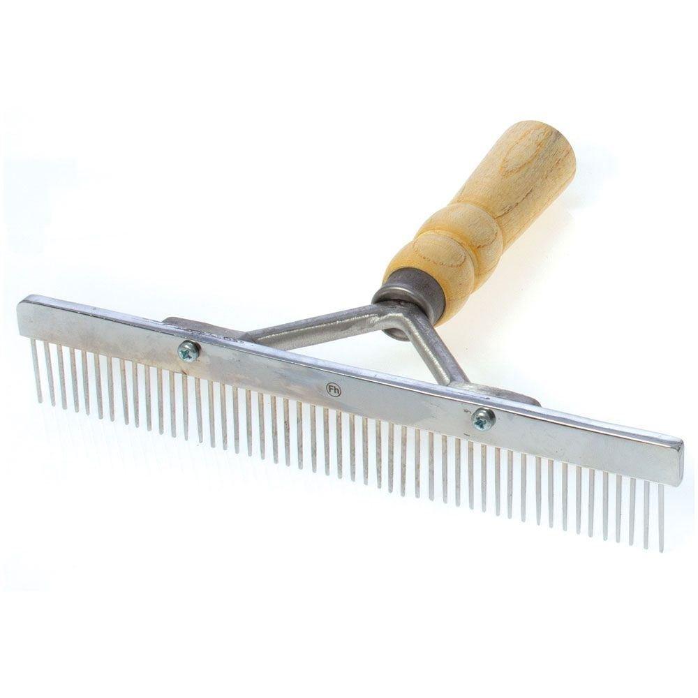 Grooming Comb T-style with Wooden Handle Economy - OzFarmer