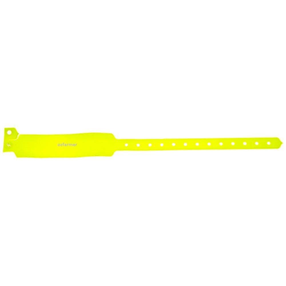 Neck Bands PVC Button Lock for Lambs / Kids 50pk Yellow - OzFarmer