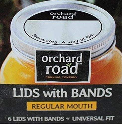 Orchard Road Regular Mouth Lids and Bands 6 pack