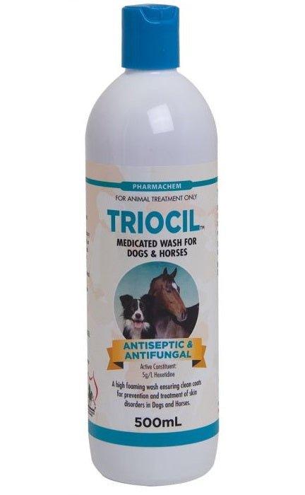 Pharmachem Triocil 500mls Antiseptic Wash For Horses and Dogs Made In Australia