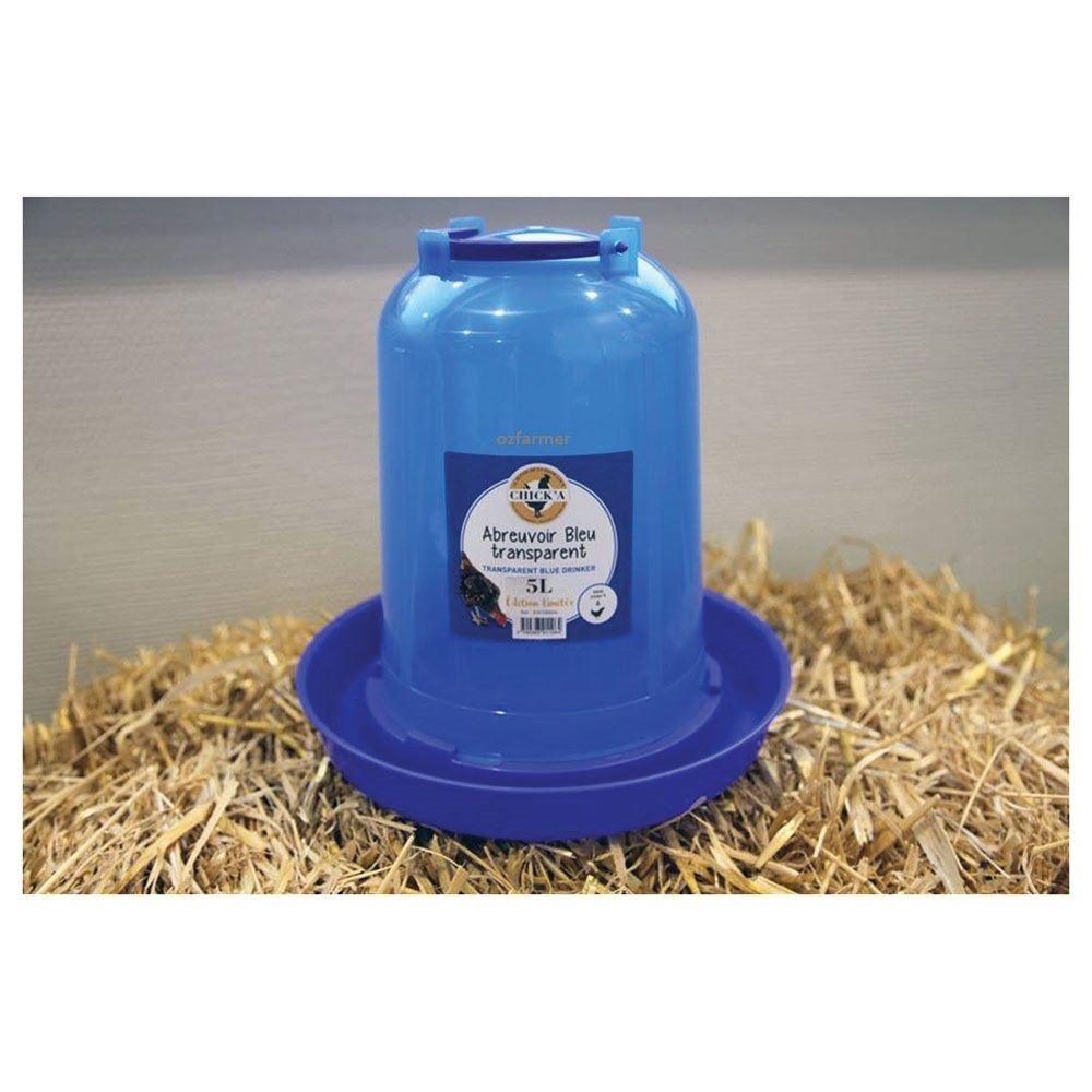 Poultry / Chicken drinker / water feeder Transparent 5l - OzFarmer