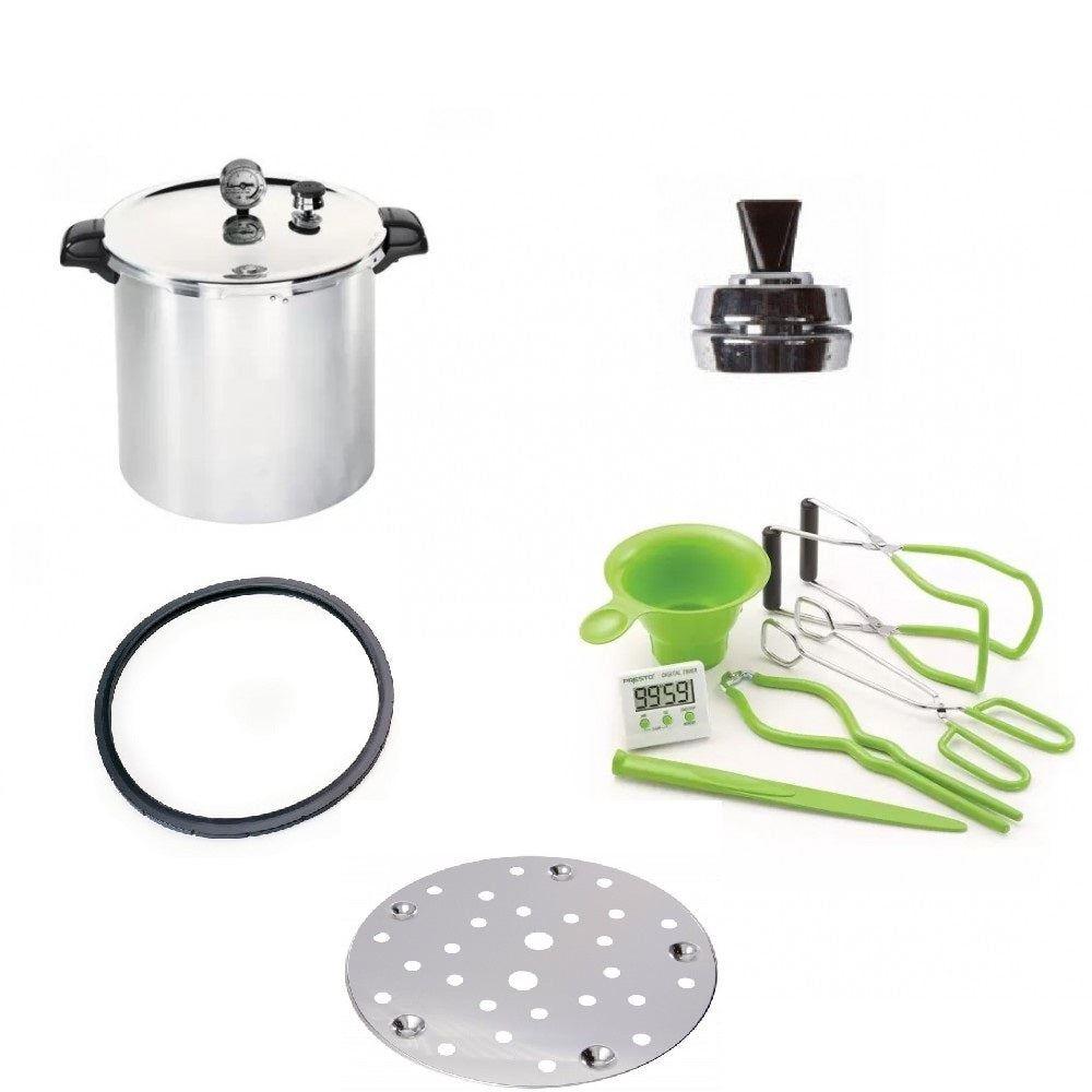 Presto Canner Starter Kit with 23 Quart canner, Canning Accessories Kit, Spare Gasket and Canning Rack + Free Gift - OzFarmer
