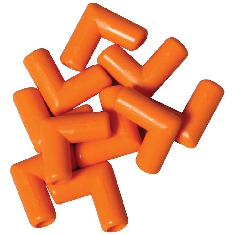 Teat Intake Elbow Excal 10pk with Stop Valve (Orange) - OzFarmer