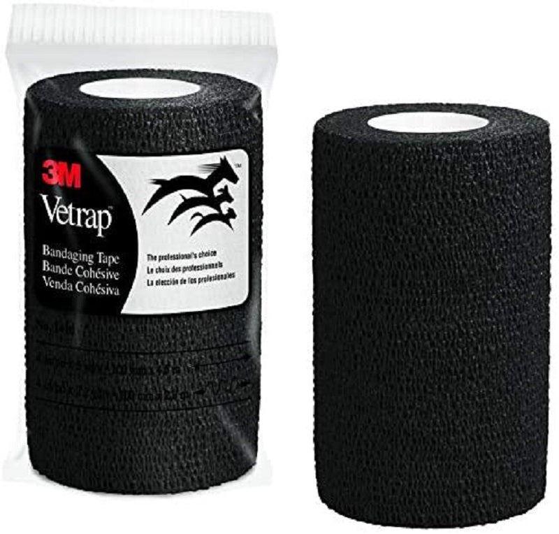 Vetrap Superior Cohesive Elastic Bandage 10cm wide 3M USA Made BLACK - OzFarmer