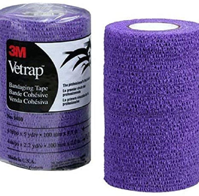 Vetrap Superior Cohesive Elastic Bandage 10cm wide 3M USA Made PURPLE - OzFarmer